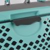 Pet Foldable Travel Cat Carrier - Front Door Collapsible Carrier Plastic Cat Lightweight Carrier - Blue