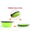 1000ml Large Collapsible Dog Pet Folding Silicone Bowl Outdoor Travel Portable Puppy Food Container Feeder Dish Bowl - Pink - 350ml