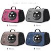 Cat Backpack Carrier with Window Bag Transport Cat Carrier Space Transparent Backpack for Small Dogs Cat Accessories Pet Carrier - Rose red