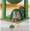 Indoor with Large House Natural Sisal Rope Cactus Cat Tree Condo - Green A - Pet entertainment