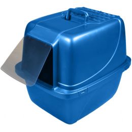 Van Ness Enclosed Cat Litter Pan with Zeolite Air Filter (size: X-Large Blue)