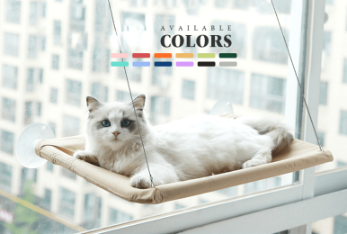 Cat House Hammock Window Bed For Cats Cushion Hanging Window Bed With Blanket Home Pet Nesk Supplies Dog Mat Sleep Accessories (Color: gray, size: Only Cat Bed)