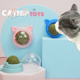 Pet Stuff Healthy Cat Catnip Toys Ball Cat Candy Licking Snacks Catnip Snack Nutrition Energy Ball Kitten Cat Toy Cat Supplies (Color: Pink)