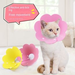 Pet Sunflower elizabeth circle soft pet hood licking cat scarf (Color: Crown elizabeth circle, size: small)