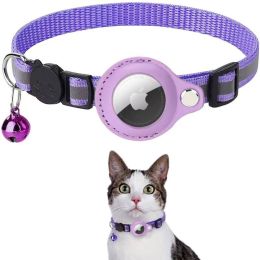 Pet GPS Finder Luminous Protective Case For Apple Air Tag Tracker Case 1 Pcs (Color: Purple, type: Pet Supplies)