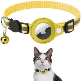 Pet GPS Finder Luminous Protective Case For Apple Air Tag Tracker Case 1 Pcs (Color: Yellow, type: Pet Supplies)