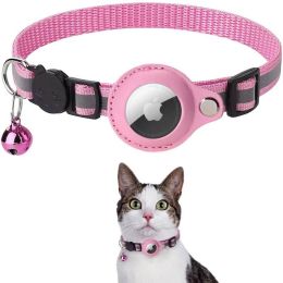 Pet GPS Finder Luminous Protective Case For Apple Air Tag Tracker Case 1 Pcs (Color: Pink, type: Pet Supplies)