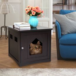 Cat House Condo for Pets (Color: Brown)